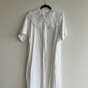 Sister Jane Ghospell Seersucker Dress w/ Detailed Collar
